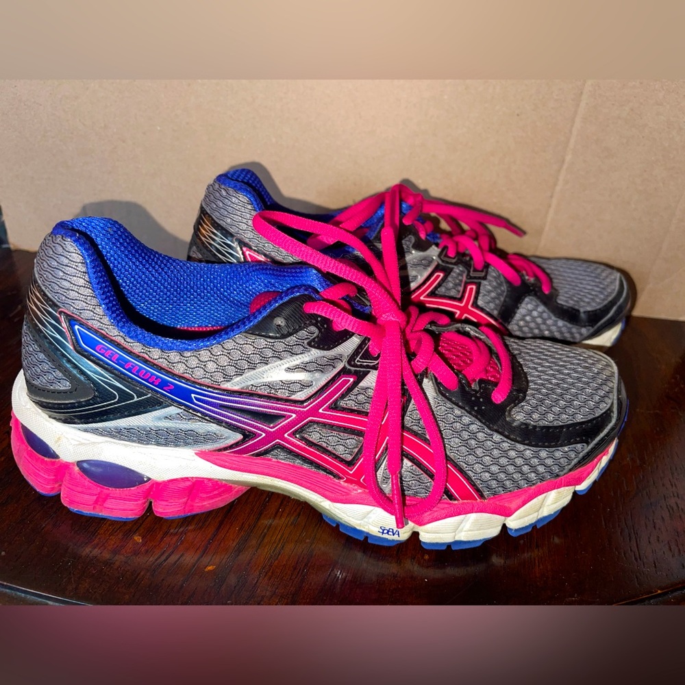 ASICS Gel- Flux 2 Black & Pink Size 8
